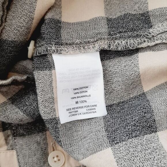 MADEWELL Classic Ex-Boyfriend Button-Back Shirt Buffalo Check Plaid Sz L - Picture 15 of 16